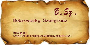 Bobrovszky Szergiusz névjegykártya